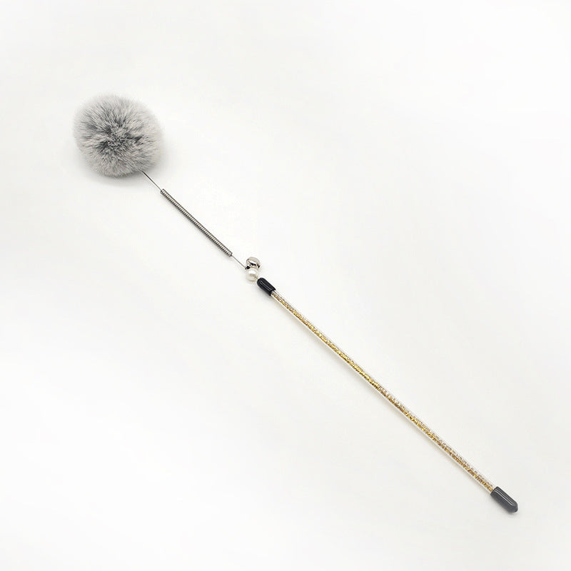 HKM-515667 Funny Plush Cat Chew Toy Stick - Multiple Colors Available