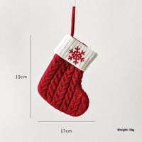 HKM-515795 Knitted Christmas Stockings with Snowman, Bells, and Snowflakes for Festive Decor
