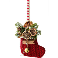 HKM-515795 Knitted Christmas Stockings with Snowman, Bells, and Snowflakes for Festive Decor