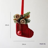 HKM-515795 Knitted Christmas Stockings with Snowman, Bells, and Snowflakes for Festive Decor