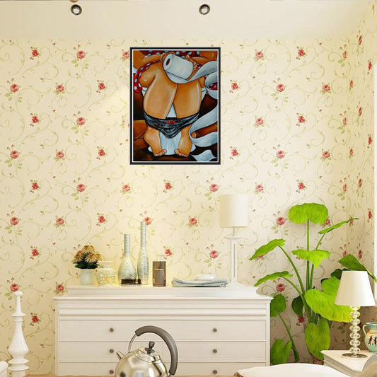 KTX-515859 DIY Resin Drill Cross-Stitch Decorative Home Hanging Picture - Size 25x30cm