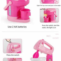 HKM-515859 Mini Kitchen Set with Electric Washing Machine and Sweeper for Children