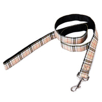 HKM-515987 Christmas Themed Black Plaid Stripe Pet Traction Rope