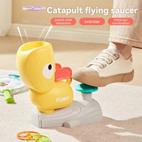HKM-515987 Outdoor Spinning UFO Disc Launcher with Catch Nets for Fun Flying Saucer Games