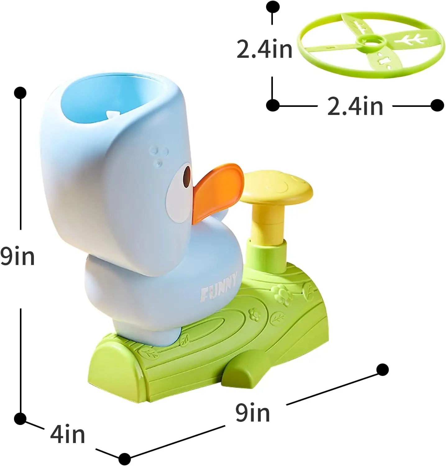 HKM-515987 Outdoor Spinning UFO Disc Launcher with Catch Nets for Fun Flying Saucer Games