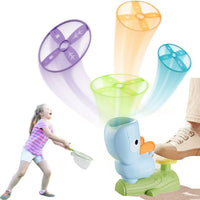 HKM-515987 Outdoor Spinning UFO Disc Launcher with Catch Nets for Fun Flying Saucer Games
