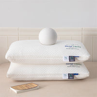 HKM-515987 Plaid Cervical Support Pillow for Comfortable Sleep, Durable Fiber Filling, Single Pack