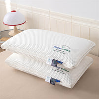 HKM-515987 Plaid Cervical Support Pillow for Comfortable Sleep, Durable Fiber Filling, Single Pack