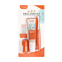 HKM-516115 Pet Toothbrush Care Set with Finger Brush and Toothpaste - Vanilla, Beef, Cyan, White
