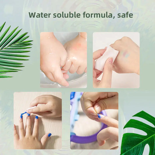 Kids Pretend Makeup Play Set with Lipstick and Nail Accessories for Creative Dress-Up Fun