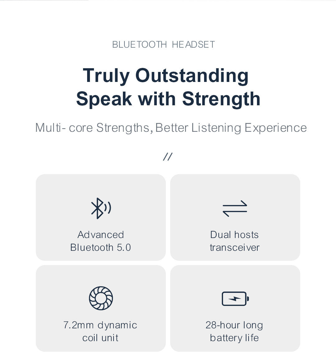 HKM-516243 True Wireless In-Ear Sports Headphones with Bluetooth 5.0, 24-Hour Battery Life, Noise Reduction, and Voice Assistant Functionality