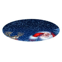 HKM-516307 Elastic Edge Waterproof Christmas Tablecloth for Round Tables up to 47 Inches