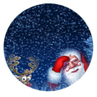 HKM-516307 Elastic Edge Waterproof Christmas Tablecloth for Round Tables up to 47 Inches