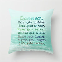 HKM-516307 Mint Green Geometric Abstraction Peach Skin Pillowcase 45x45cm