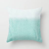 HKM-516307 Mint Green Geometric Abstraction Peach Skin Pillowcase 45x45cm