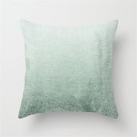 HKM-516307 Mint Green Geometric Abstraction Peach Skin Pillowcase 45x45cm