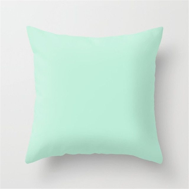 HKM-516307 Mint Green Geometric Abstraction Peach Skin Pillowcase 45x45cm