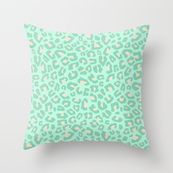 HKM-516307 Mint Green Geometric Abstraction Peach Skin Pillowcase 45x45cm