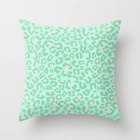 HKM-516307 Mint Green Geometric Abstraction Peach Skin Pillowcase 45x45cm