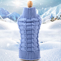 HKM-516435 Cashmere Twisted Rope Dog Sweater - Cozy Wool Pet Apparel in Multiple Sizes