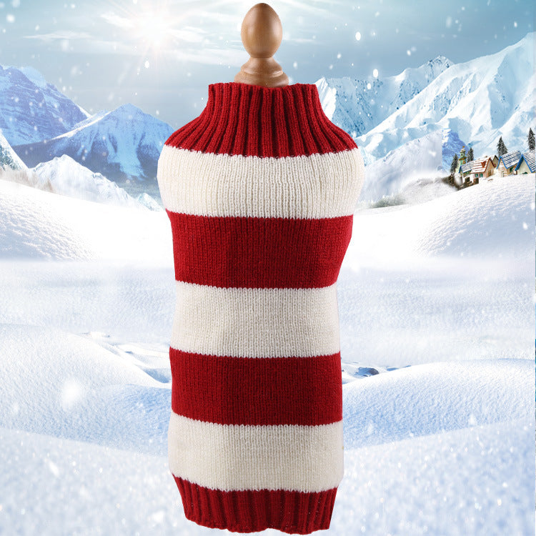 HKM-516435 Cashmere Twisted Rope Dog Sweater - Cozy Wool Pet Apparel in Multiple Sizes