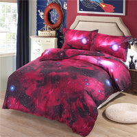 HKM-516499 Starry Sky Print Four-Piece Bedding Set in Cotton-Polyester Blend
