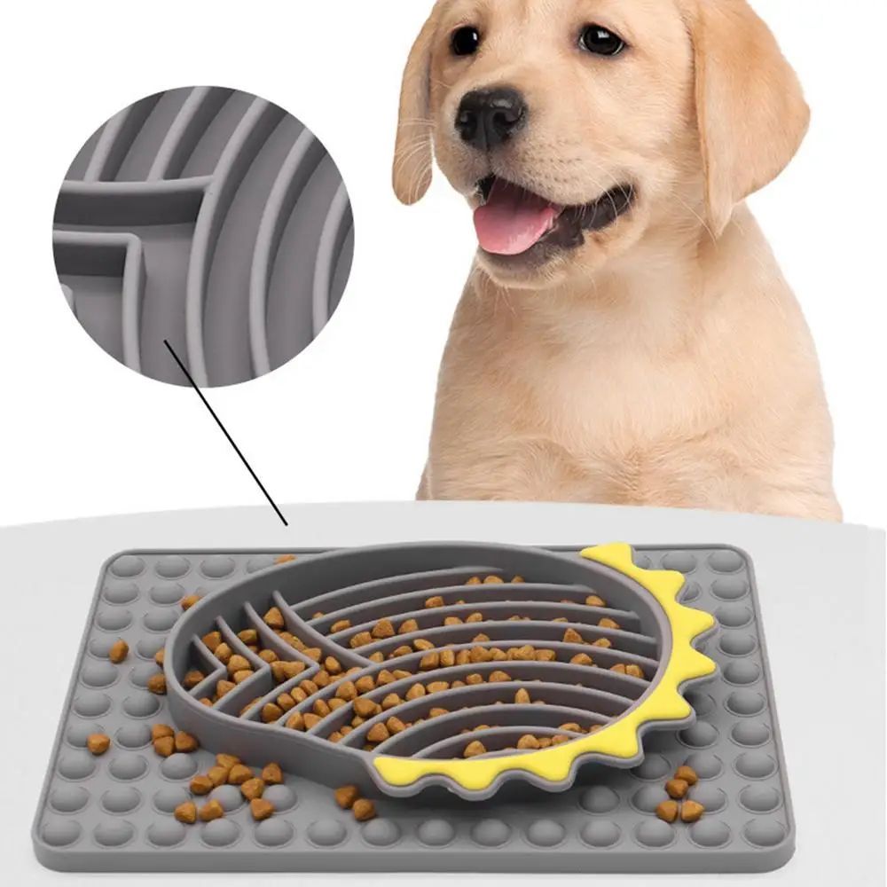 HKM-516691 Slow Feeder Licking Mat for Dogs and Cats - Stable Smooth Texture Lick Pad for Controlled Eating