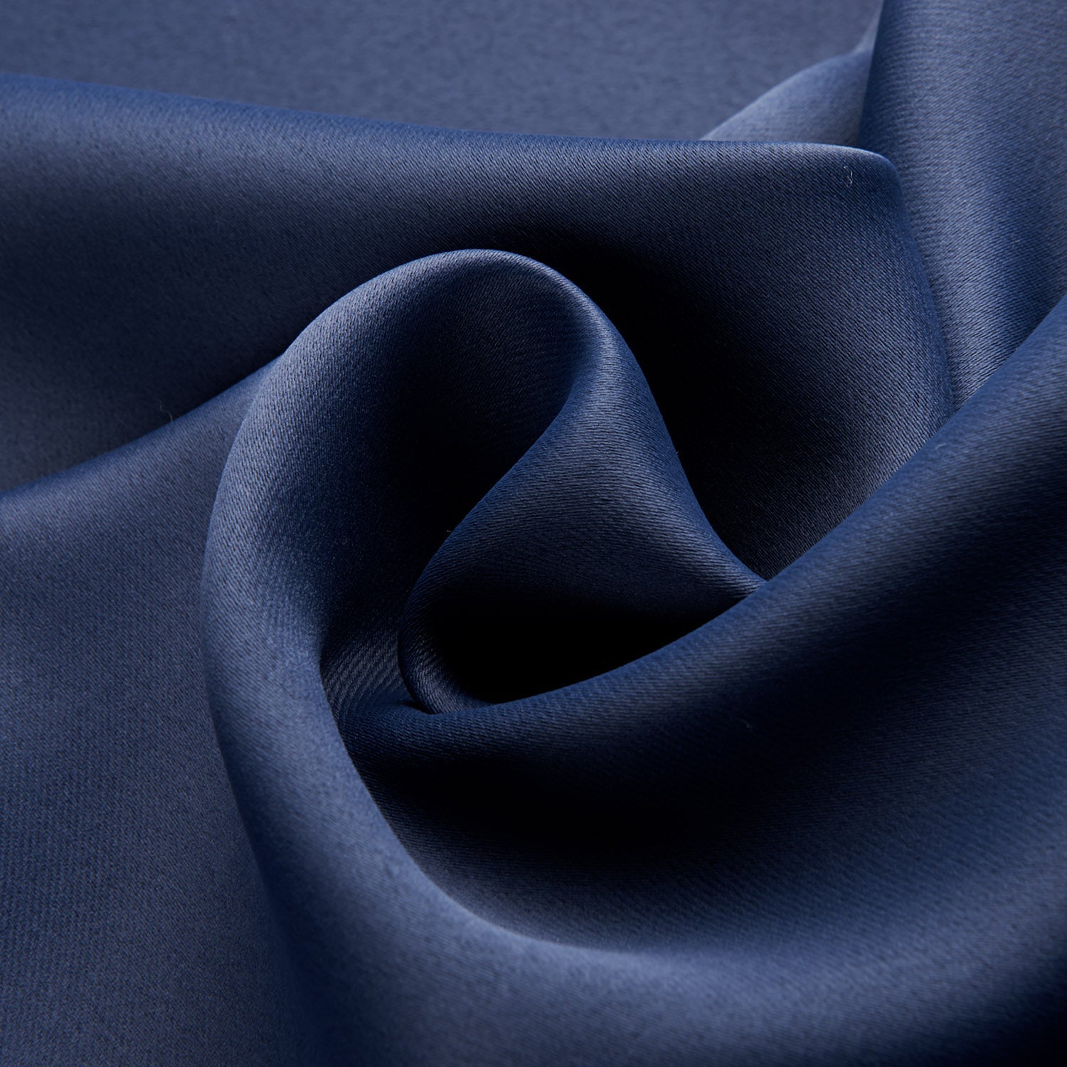 HKM-516883 Dark Blue Printed Blackout Curtains for Bedroom - Modern Vertical Shades