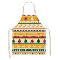 HKM-516947 Linen Christmas Apron - Creative Cotton Blend Design, 68x55 cm
