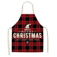 HKM-516947 Linen Christmas Apron - Creative Cotton Blend Design, 68x55 cm