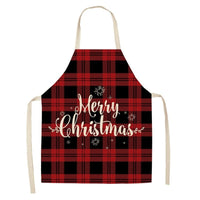 HKM-516947 Linen Christmas Apron - Creative Cotton Blend Design, 68x55 cm