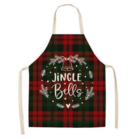 HKM-516947 Linen Christmas Apron - Creative Cotton Blend Design, 68x55 cm