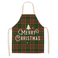 HKM-516947 Linen Christmas Apron - Creative Cotton Blend Design, 68x55 cm