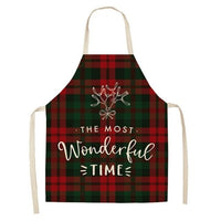 HKM-516947 Linen Christmas Apron - Creative Cotton Blend Design, 68x55 cm