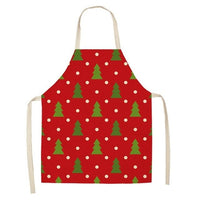 HKM-516947 Linen Christmas Apron - Creative Cotton Blend Design, 68x55 cm