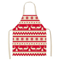 HKM-516947 Linen Christmas Apron - Creative Cotton Blend Design, 68x55 cm
