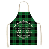 HKM-516947 Linen Christmas Apron - Creative Cotton Blend Design, 68x55 cm