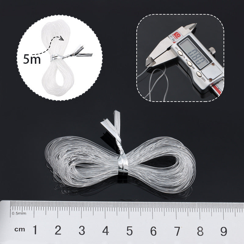 KTX-517011 Beaded Crystal Transparent Handmade Pendant Rope Necklace and Bracelet - Versatile 0.8mm Sizes Available