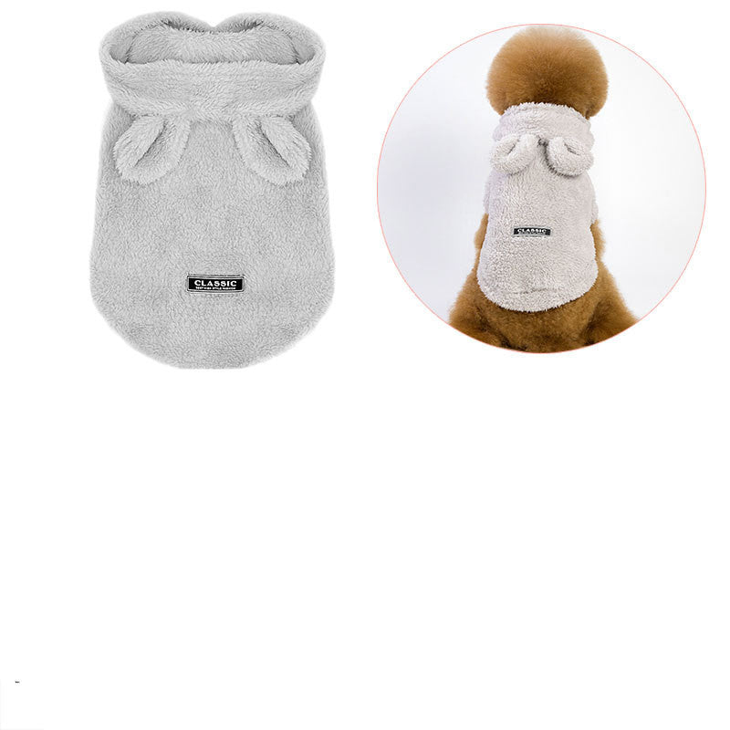 HKM-517139 Cozy Cotton Cat Clothing in Pink and Grey - Sizes S to 5XL, Perfect for All Cats