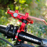 HKM-517395 Aluminum Alloy Bicycle Mounting Bracket for 20mm-34mm Pipes, Compatible with Phones 60mm-100mm Wide