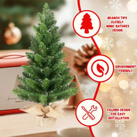 HKM-517459 2ft PVC Desktop Trees - Set of 2 with 68 Tips