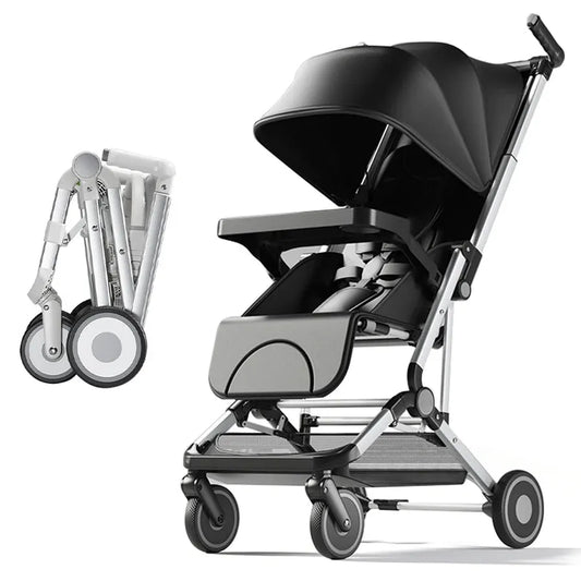 HKM-517523 Lightweight Foldable Baby Stroller with Dinner Plate Feature for Convenient Travel