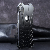 HKM-517587 Metal Shock-Resistant Mobile Phone Case with Cool Hollow Design for Multiple iPhone Models