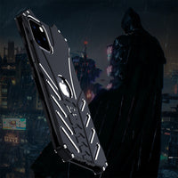 HKM-517587 Metal Shock-Resistant Mobile Phone Case with Cool Hollow Design for Multiple iPhone Models