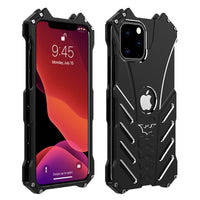 HKM-517587 Metal Shock-Resistant Mobile Phone Case with Cool Hollow Design for Multiple iPhone Models