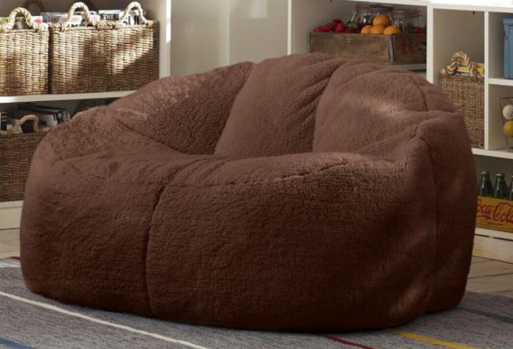 HKM-517715 Modern Minimalist Sherpa Fabric Bay Window Lazy Sofa - Single/Double Size, Perfect for All Ages