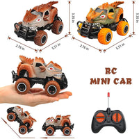 HKM-517907 Dinosaur Mini Remote Control Car for Kids, 2.4GHz, 4 Channels, Indoor-Outdoor Use, Perfect Gift for Ages 5+