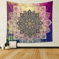 HKM-518035 Magenta Ombre Mandala Tapestry in 100% Polyester Material