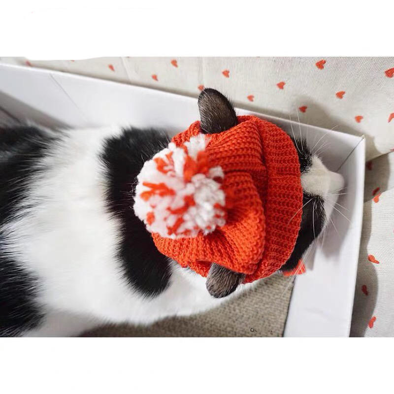HKM-518483 Red Wool Adjustable Festive Hat for Christmas and New Year