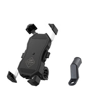 HKM-518547 Motorcycle Aluminum Alloy Mobile Phone Navigation Bracket with Wireless Charging Capability for Devices 3.5-6.5 Inches